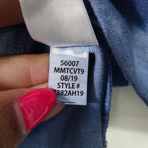 Aeropostale Blue Tie Dye Hoodie Tee Long Sleeve Pullover Women Size M 7382 - Picture 6 of 7